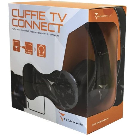 TECHMADE CUFFIA SENZA FILO TV CON RICEVITORE IN BUNDLE