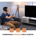 TECHMADE CUFFIA SENZA FILO TV CON RICEVITORE IN BUNDLE