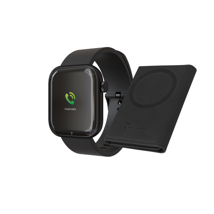 BKBK (Cassa black, cinturino silicone black, portafogli black) BKBK (Cassa black, cinturino silicone black, portafogli black)