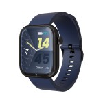BKBL (Cassa black, cinturino silicone blu, portafogli blu)