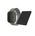 Smartwatch Glam con Intelligenza Artificiale - Bundle Pack - Cassa Silver & Cinturino Metal / Portafogli Black