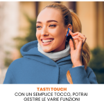 TECHMADE AURICOLARI INTER SENZA FILO CON BOX DI RICARICA