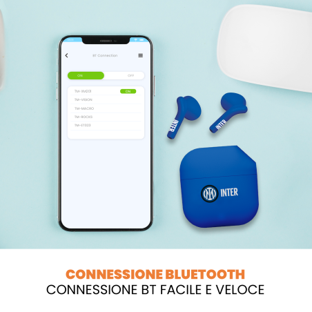TECHMADE AURICOLARI INTER SENZA FILO CON BOX DI RICARICA