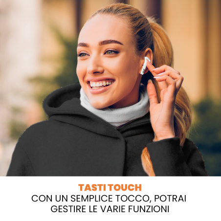 TECHMADE AURICOLARI JUVENTUS SENZA FILO CON BOX DI RICARICA
