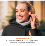 TECHMADE AURICOLARI JUVENTUS SENZA FILO CON BOX DI RICARICA