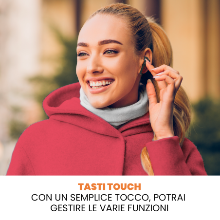 TECHMADE AURICOLARI MILAN SENZA FILO CON BOX DI RICARICA