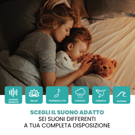 SPEAKER SUONI BIANCHI CON LED ANTI-STRESS E BABY