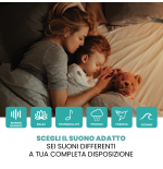 SPEAKER SUONI BIANCHI CON LED ANTI-STRESS E BABY