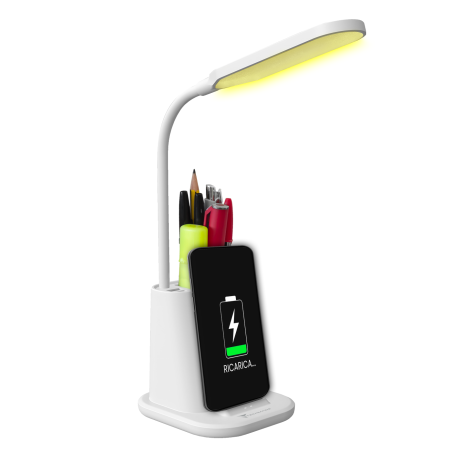TECHMADE LAMPADA DA TAVOLO CON RICARICA WIRELESS