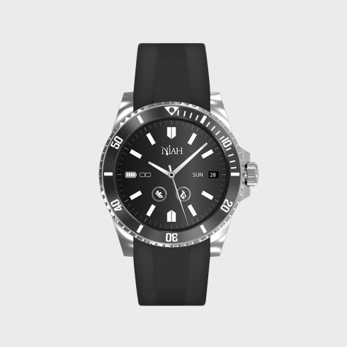*NIAH SMARTWATCH NH-NEPT UNE-SBK SILICON BK GHIERA BK