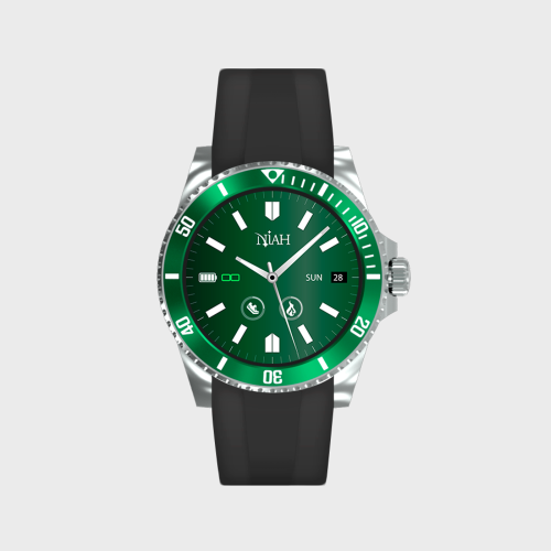 *NIAH SMARTWATCH NH-NEPT UNE-SGR SILICON BK GHIERA GREEN