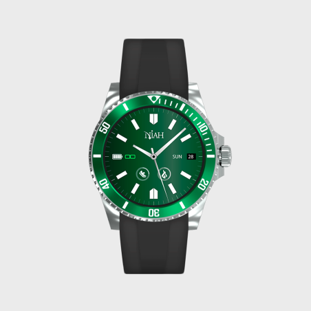 *NIAH SMARTWATCH NH-NEPT UNE-SGR SILICON BK GHIERA GREEN
