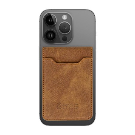 ETRES WALLET COMPATTO PORTACARTE CON AGGANCIO MAGSAFE BROWN