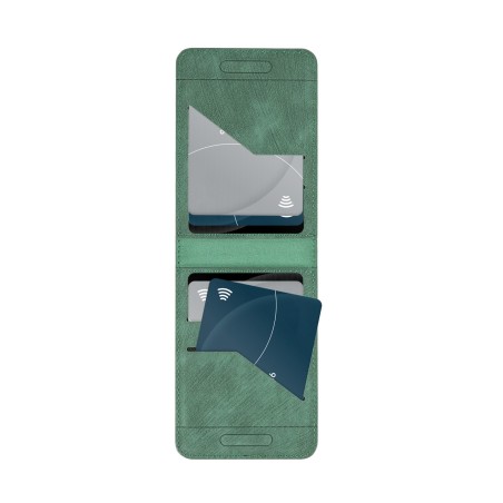 ETRES WALLET COMPATTO PORTACARTE CON AGGANCIO MAGSAFE GREEN