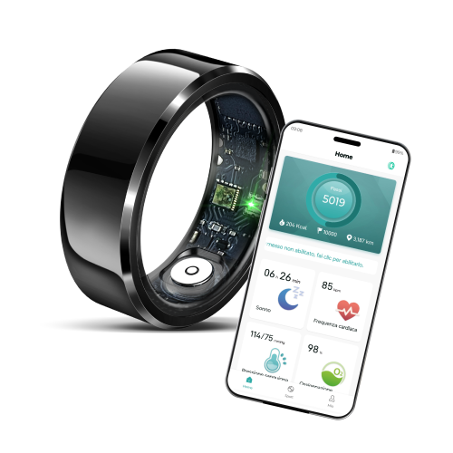 TECHMADE TM-NEXA-BK10 Smartring BLACK Taglia 10