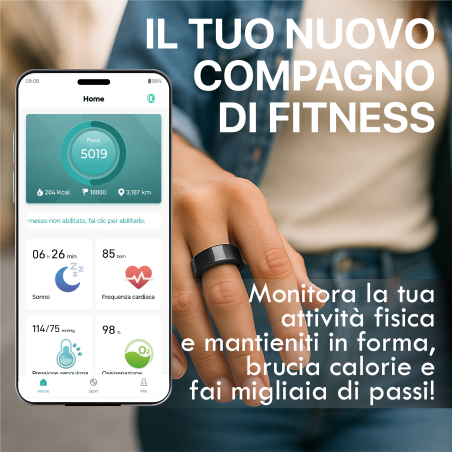 TECHMADE TM-NEXA-BK12 Smartring BLACK Taglia 12