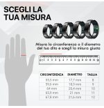 TECHMADE TM-NEXA-BK8 Smartring BLACK Taglia 8