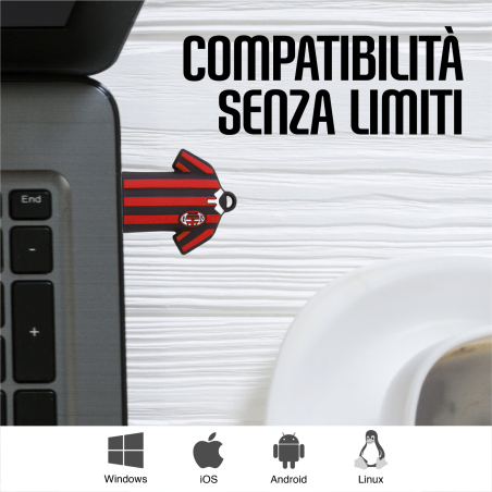 TECHMADE PENDRIVE 32GB UFFICIALE MILAN