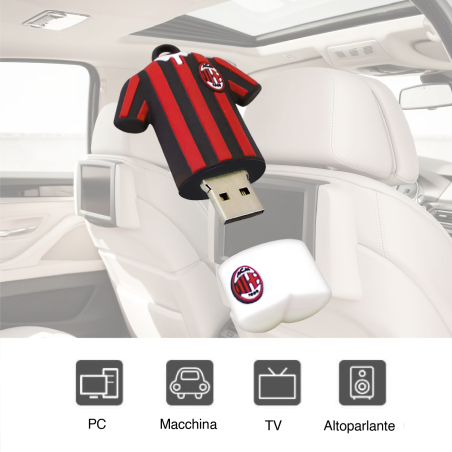TECHMADE PENDRIVE 32GB UFFICIALE MILAN