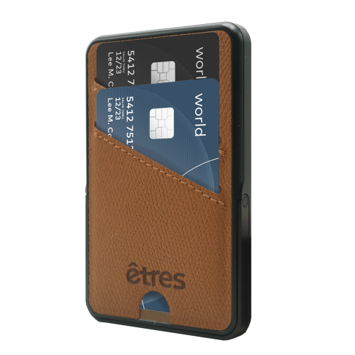 ETRES POWERBANK 5000 MAH CON PORTACARTE BROWN