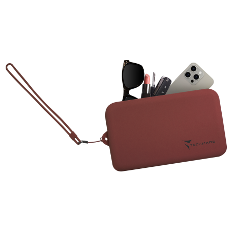 TECHMADE SMARTWATCH DARK RED + BAG TM-GLOW-DRED