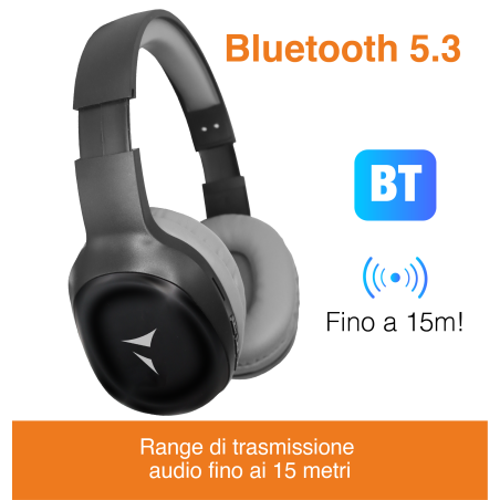 TECHMADE CUFFIE SENZA FILO COLORE NERO