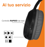 TECHMADE CUFFIE SENZA FILO COLORE NERO
