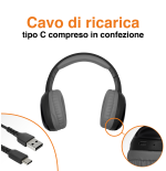 TECHMADE CUFFIE SENZA FILO COLORE NERO