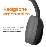 TECHMADE CUFFIE SENZA FILO COLORE NERO