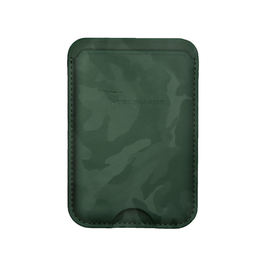 TECHMADE SMART WALLET SLIM DESIGN MAGNETIC 3 CARTE CAM GREEN TECHMADE SMART WALLET SLIM DESIGN MAGNETIC 3 CARTE CAM GREEN