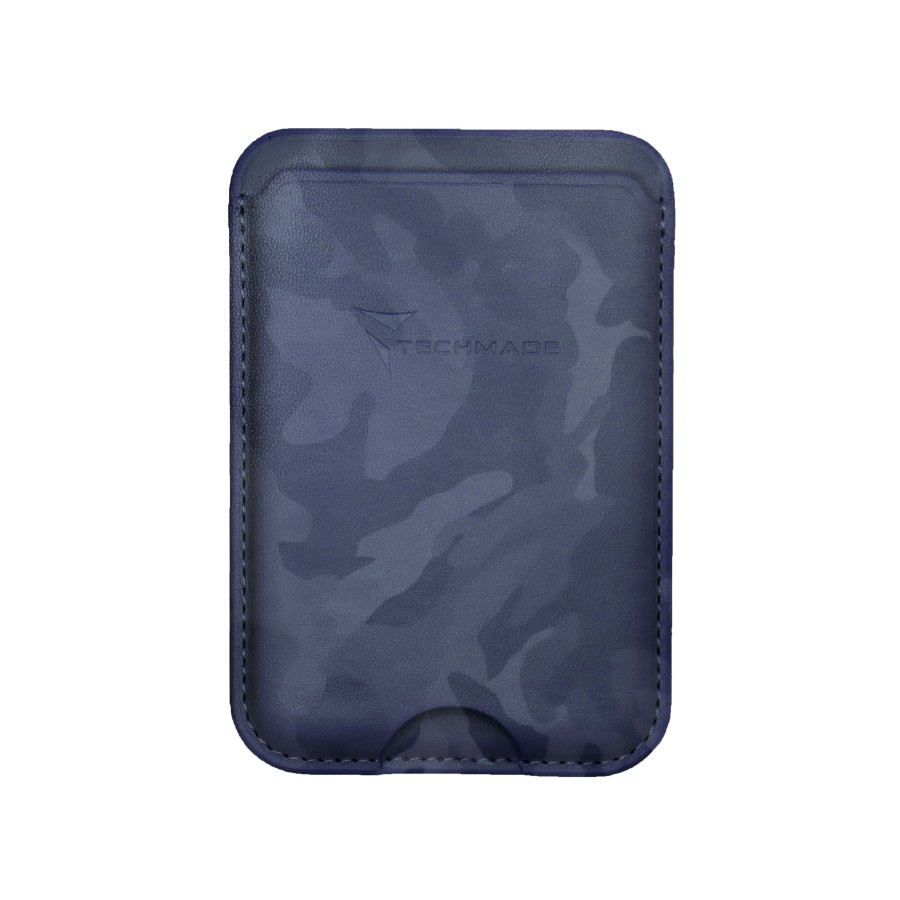 TECHMADE SMART WALLET SLIM DESIGN MAGNETIC 3 CARTE CAM BLUE