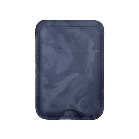 TECHMADE SMART WALLET SLIM DESIGN MAGNETIC 3 CARTE CAM BLUE