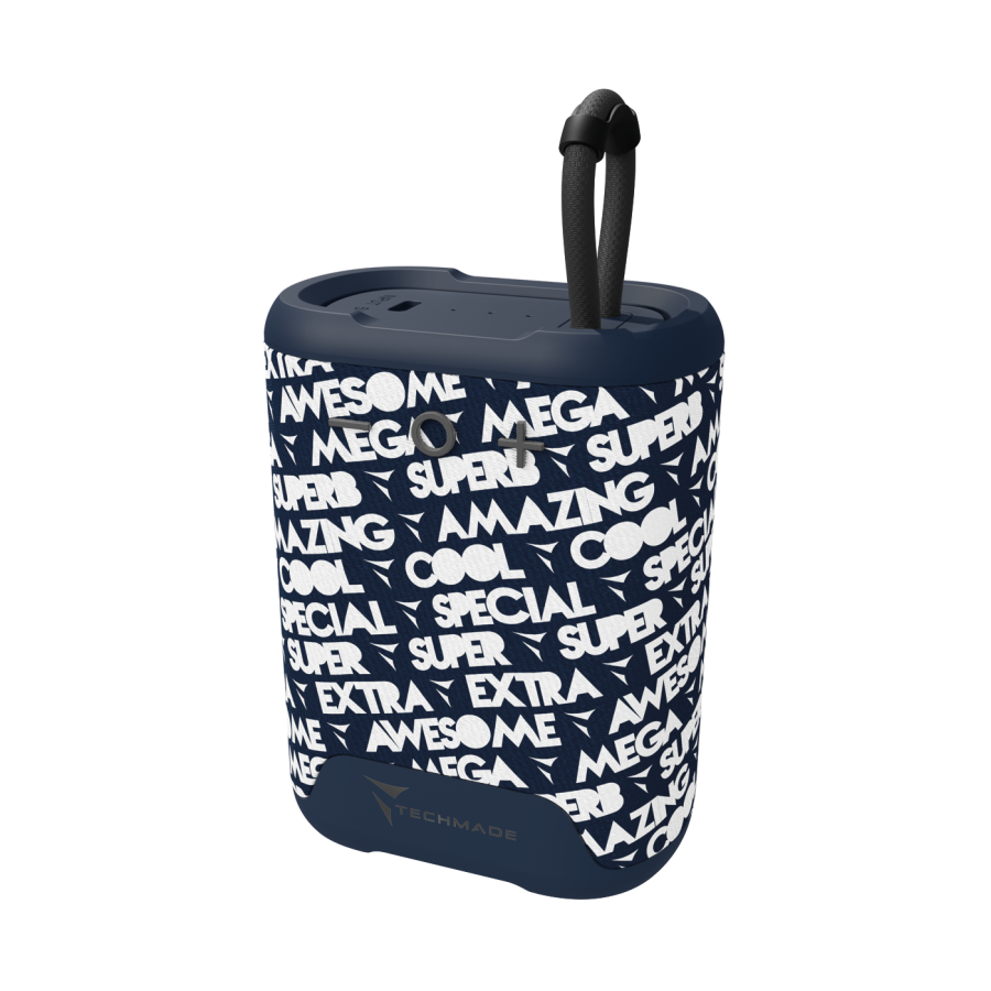 TECHMADE SPEAKER SENZA FILO CON PATTERN BLU TECHMADE SPEAKER SENZA FILO CON PATTERN BLU