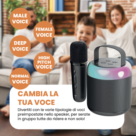 TECHMADE KARAOKE SPEAKER NERO