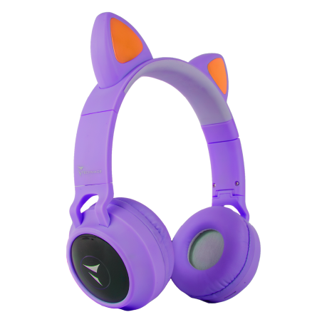 TECHMADE FUNNY CUFFIE SENZA FILO LED MIC E TASTI FUNZ.PURPLE