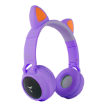 TECHMADE FUNNY CUFFIE SENZA FILO LED MIC E TASTI FUNZ.PURPLE