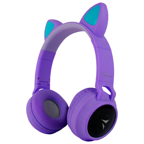 TECHMADE FUNNY CUFFIE SENZA FILO LED MIC E TASTI FUNZ.PURPLE