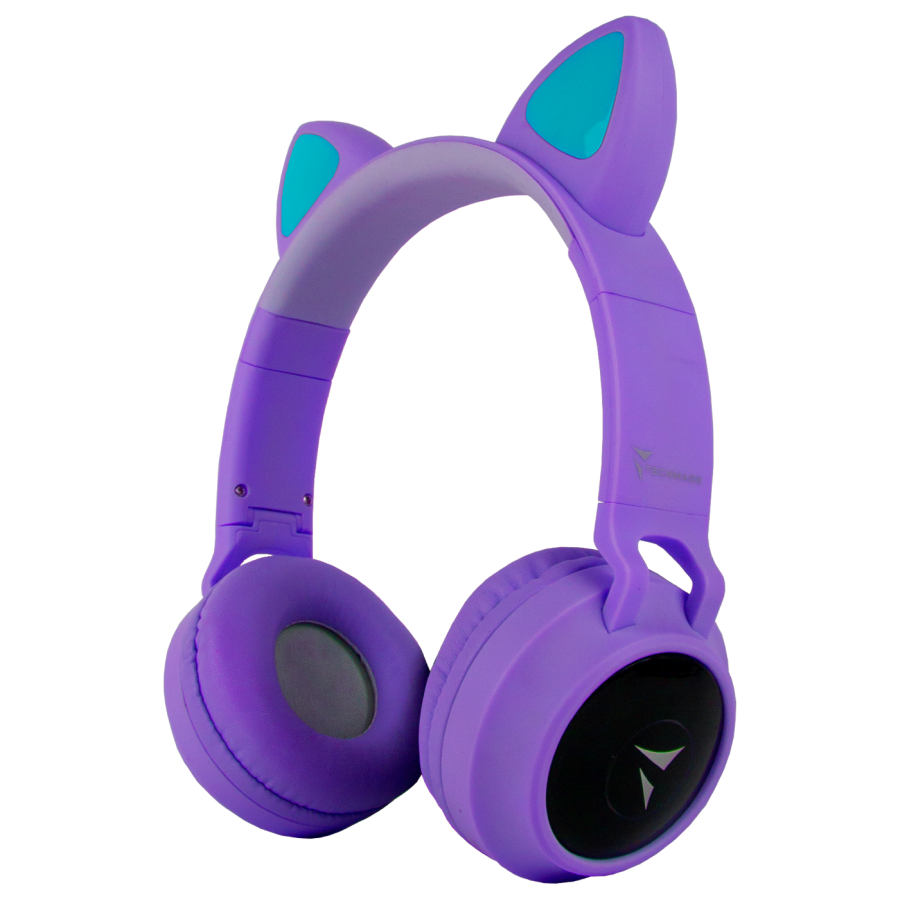 TECHMADE FUNNY CUFFIE SENZA FILO LED MIC E TASTI FUNZ.PURPLE TECHMADE FUNNY CUFFIE SENZA FILO LED MIC E TASTI FUNZ.PURPLE