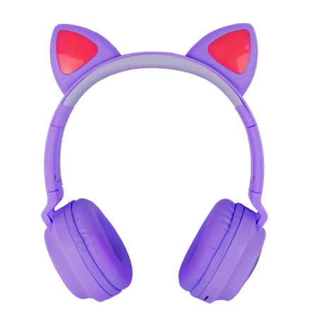 TECHMADE FUNNY CUFFIE SENZA FILO LED MIC E TASTI FUNZ.PURPLE