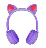 TECHMADE FUNNY CUFFIE SENZA FILO LED MIC E TASTI FUNZ.PURPLE