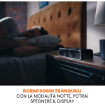 TECHMADE SVEGLIA DIGITALE CON RICARICA WIRELESS 15WATT NERA