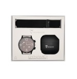 *TECHMADE SMARTWATCH BK CASE + BK BELT + BKEARBUD BUNDLE
