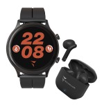 *TECHMADE SMARTWATCH BK CASE + BK BELT + BKEARBUD BUNDLE