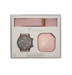 *TECHMADE SMARTWATCH GOLD ROSE CASE + PK BELT + PK EARBUD BUNDLE