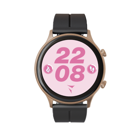 *TECHMADE SMARTWATCH GOLD ROSE CASE + PK BELT + PK EARBUD BUNDLE