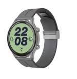 *TECHMADE SMARTWATCH SILVER CASE + GY BELT + BK EARBUD BUNDLE