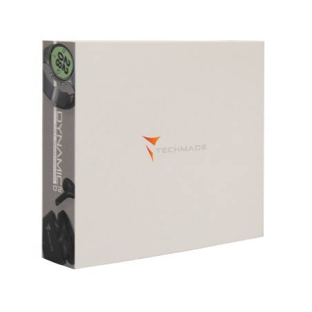 *TECHMADE SMARTWATCH SILVER CASE + GY BELT + BK EARBUD BUNDLE