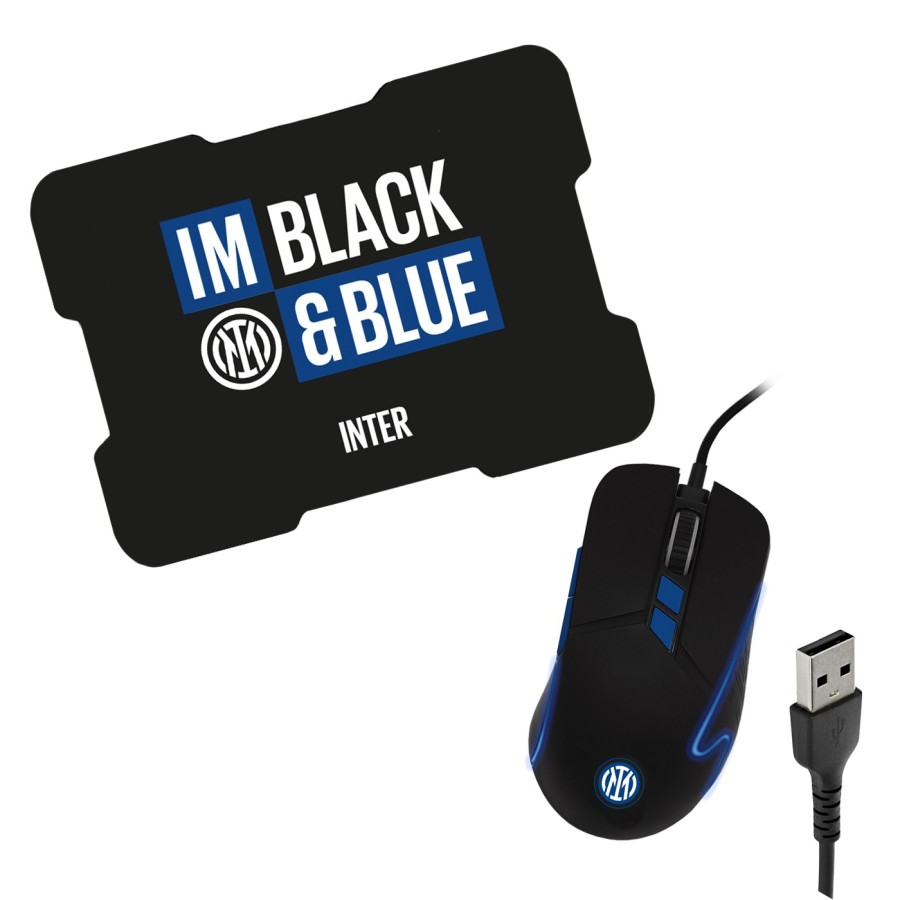 TECHMADE COMBO SET GAMING MOUSE+PAD UFFICIALE INTER