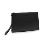 ETRES HANDBAG SAFFIANO BLACK-SILVER IN SIMILPELLE CON ZIP E TRAC