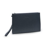 ETRES HANDBAG SAFFIANO BLUE-SILVER IN SIMILPELLE CON ZIP E TRACO